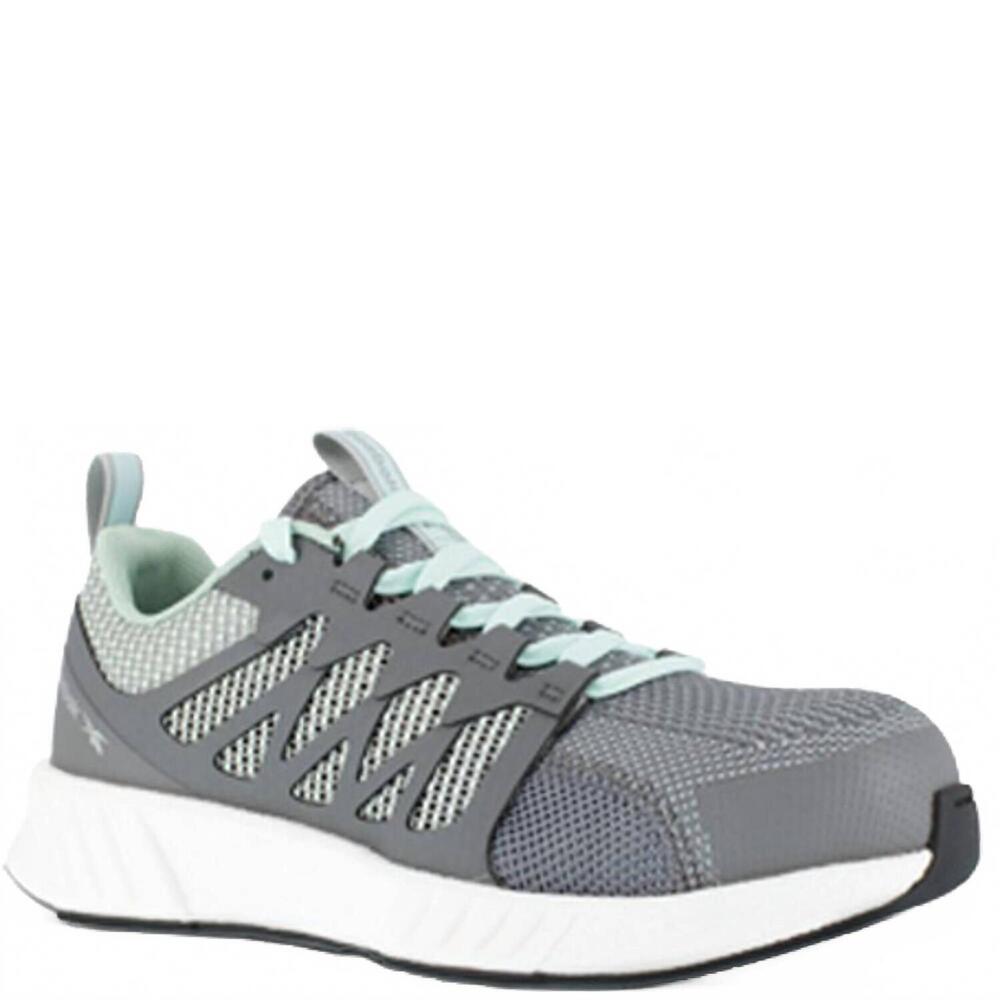 NEW REEBOK WORK women's flexweave work shoe in grey/green